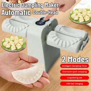 540209872 Fully Automatic Electric Dumpling Artifact Kitchen Household Double Head Automatic Manual Press Type Pierogi Maker Mould Machine