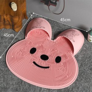 540210944 Silicone rabbit rub foot artifact bathroom anti-slip mat rub back massage pad rub bath wash feet to dead skin shower mat